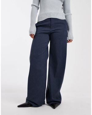 Collusion Bengaline Tailored Low Rise Pants - Blue