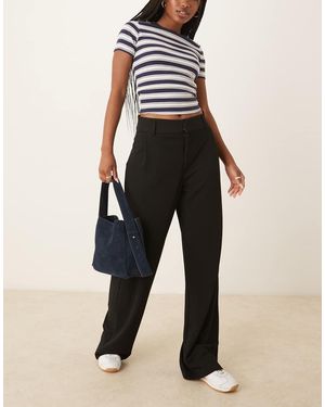 Jdy Pantaloni Sartoriali A Fondo Ampio Neri - Nero