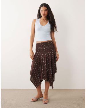 ASOS – rock aus transparentem netzstoff - Natur