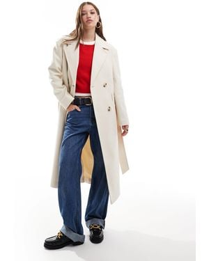 Miss Selfridge Belted Wrap Formal Coat - Blue