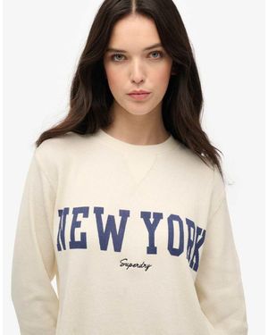 Superdry Athletic Essential Graphic Long Sleeve Top - White