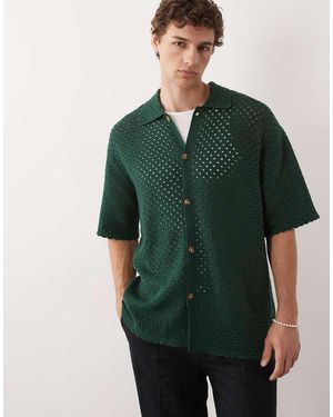 BLKVIS Camisa Verde De Croché