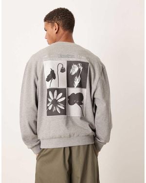 ASOS Sweatshirt With Floral Print - Grey