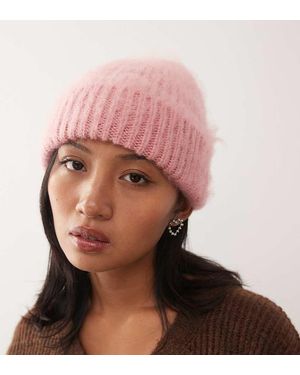 Collusion Gorro Empolvado Con Acabado Cepillado De -Morado - Rosa