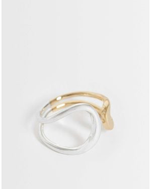 ASOS Bague - doré et argenté - Blanc