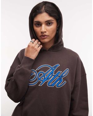 Collusion Felpa Con Cappuccio Varsity - Nero