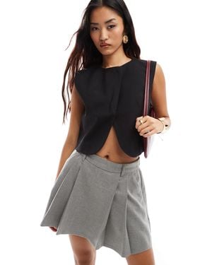 ASOS Wrap Front Waistcoat - Gray