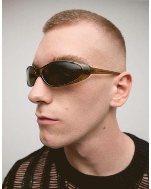 Bershka Oval Sunglasses - Black