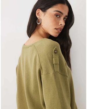 Mango Teen Utility Shoulder Detail Jumper - Green