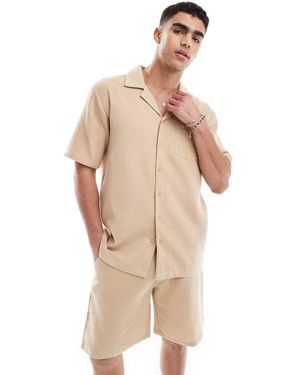 Sol Beach Camicia Da Spiaggia A Nido D'Ape - Neutro
