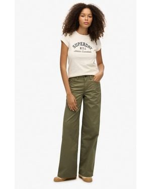 Superdry Mid Rise Baggy Chino - Green