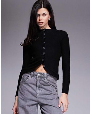 River Island Cárdigan Con Bajo Redondeado De - Gris
