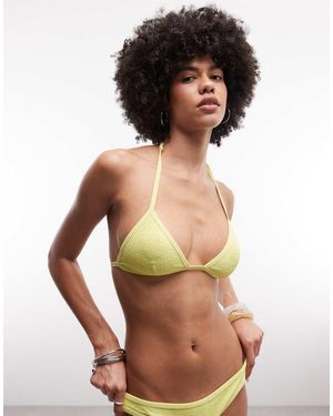 Monki Top Bikini A Triangolo - Giallo