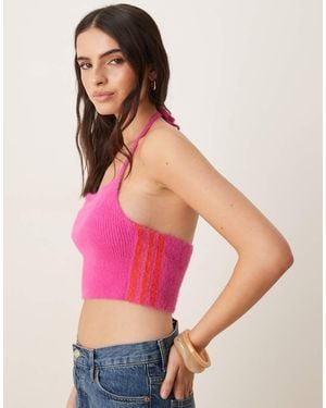 adidas Originals Fluffy Halter Top - Pink