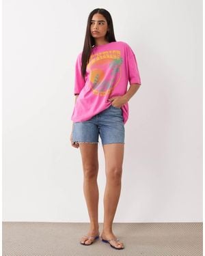 Billabong Camiseta Playera Con Estampado "Sunrise" - Rosa
