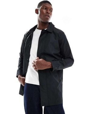 Brave Soul Zip-through Collared Mac - Blue