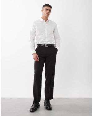 ASOS Regular-Fit Nette Linnenmix Overhemd - Wit