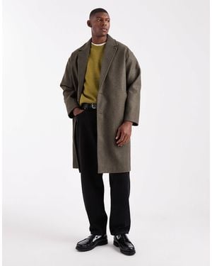 Only & Sons Drop Shoulder Longline Coat - Green
