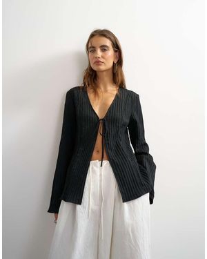 TOPSHOP Blouse Met Strikdetail - Zwart