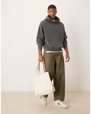 Abercrombie & Fitch Essentials Hoodie Washed - Grey