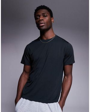 CHE Camiseta Negra De Corte Cuadrado De Studios - Azul