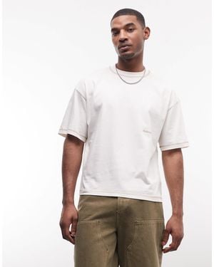 Faded Store T-shirt à logo - crème - Blanc
