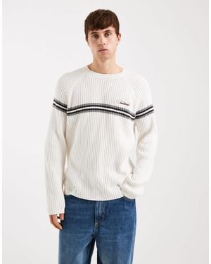 Hollister – retro-strickpullover - Weiß