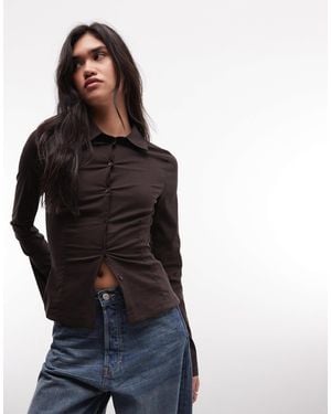 Monki Chemise ajustée - foncé - Noir