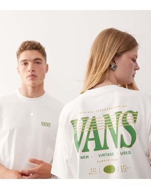 Vans Camiseta Con Estampado Trasero Sweep Exclusiva En Asos De - Blanco