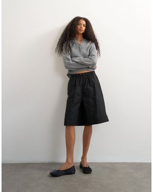 TOPSHOP Ripstop-shorts mit kordelzugdetail - Schwarz