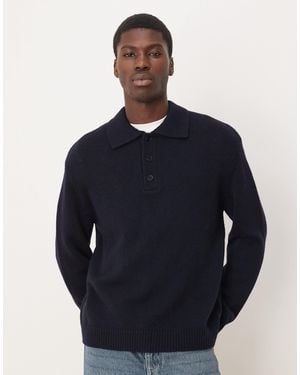 ARKET – strukturierter pullover aus reiner wolle - Blau