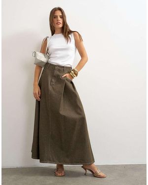 TOPSHOP Cocoon Maxi Rok - Naturel