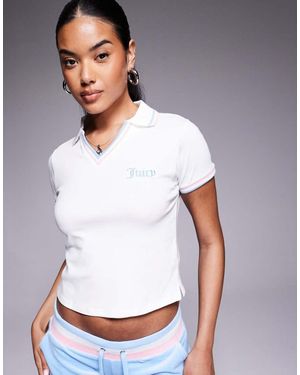 Juicy Couture Crop Polo Tee - White