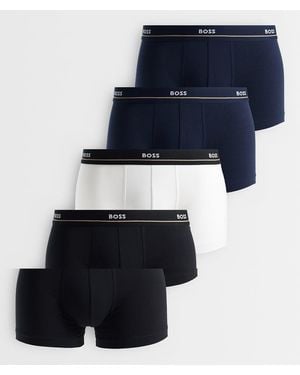 BOSS Pack De 5 Calzoncillos Esenciales Con Cintura Con Logo En Multi - Azul