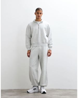 4505 Rest Day 400gsm Heavyweight Cotton Loose Fit Cuffed Sweatpants - White