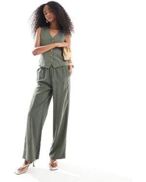 ONLY Tailored Twill Pull On Pants Co-ord - Green