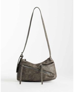 JJXX Bolso De Hombro Marrón Lavado Con Hebilla-Gris