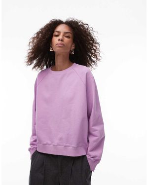 ARKET Soft Crew Neck Terry Sweatshirt - Purple