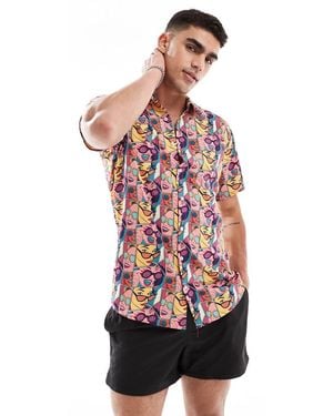 OOSC Comic Book Candy Short Sleeve Shirt - Red