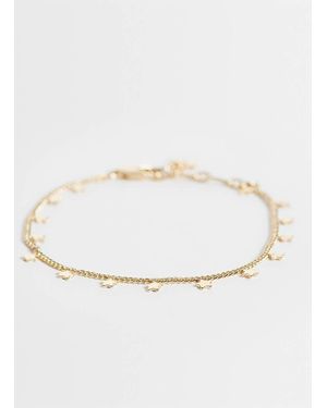 ASOS Dainty Chain Bracelet With Star Drops - White