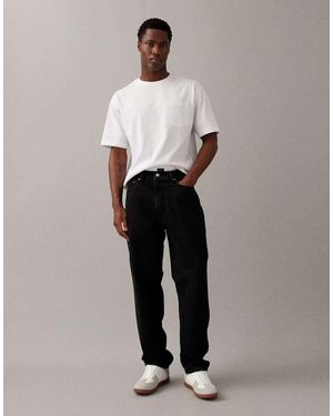Abercrombie & Fitch Vaqueros Negros Lavados De Corte Suelto De