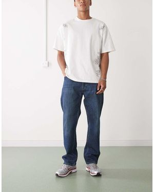 Weekday Space Relaxed Fit Straight Leg Jeans - Blue