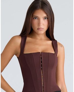 House Of Cb The Balconette Chocolat Fitted Corset Top - Purple