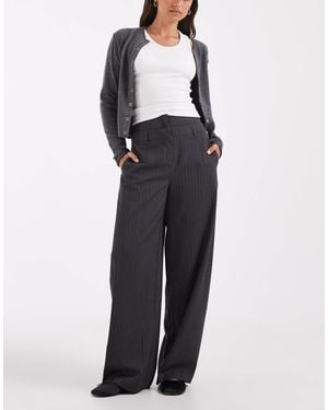 ASOS Tailored Corset Waist Barrel Pants - Blue