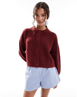 Cotton On Cárdigan Con Botones Sleep Cosy De -Rojo