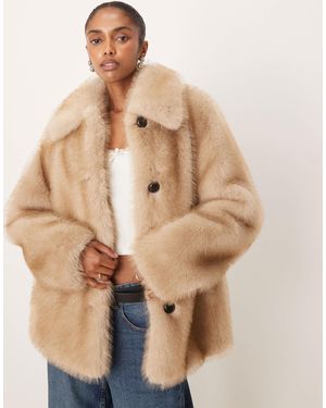 Mango – jacke aus kunstpelz - Natur