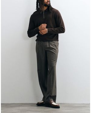 ASOS Smart Wide Leg Pants With Double Pleats - Black