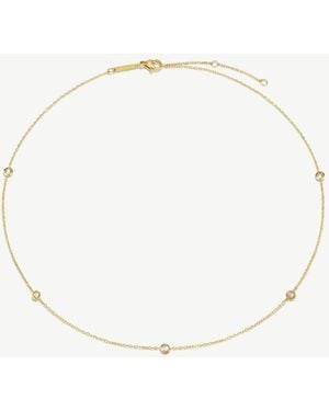 D.Louise Waterproof Multi Stone Chain Necklace – Tarnish-Free - Natural