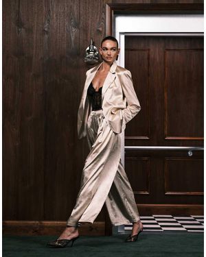 ASOS Tailored Unstructured Palazzo Trousers - Black