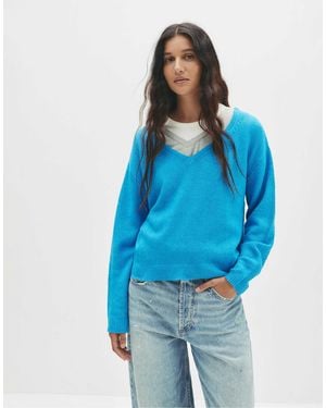 Pull&Bear – oversize-feinstrickpullover - Blau